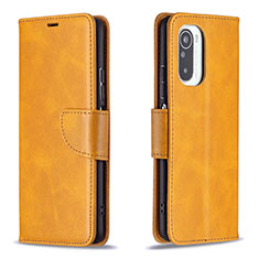 Funda de Cuero Cartera con Soporte Carcasa B04F para Xiaomi Redmi K40 Pro+ Plus 5G Marron Claro