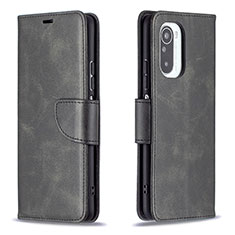 Funda de Cuero Cartera con Soporte Carcasa B04F para Xiaomi Redmi K40 Pro+ Plus 5G Negro