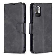 Funda de Cuero Cartera con Soporte Carcasa B04F para Xiaomi Redmi Note 10 5G Negro