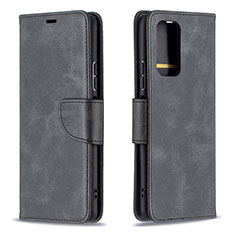 Funda de Cuero Cartera con Soporte Carcasa B04F para Xiaomi Redmi Note 10 Pro 4G Negro