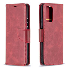 Funda de Cuero Cartera con Soporte Carcasa B04F para Xiaomi Redmi Note 10 Pro 4G Rojo