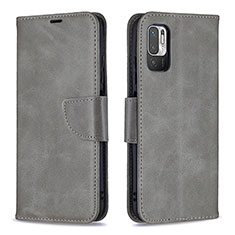 Funda de Cuero Cartera con Soporte Carcasa B04F para Xiaomi Redmi Note 11 SE 5G Gris