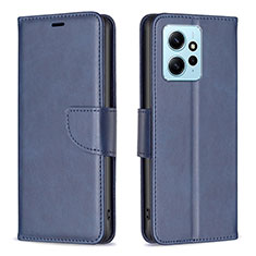 Funda de Cuero Cartera con Soporte Carcasa B04F para Xiaomi Redmi Note 12 4G Azul