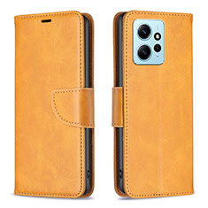 Funda de Cuero Cartera con Soporte Carcasa B04F para Xiaomi Redmi Note 12 4G Marron Claro