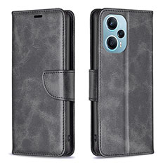 Funda de Cuero Cartera con Soporte Carcasa B04F para Xiaomi Redmi Note 12 Turbo 5G Negro