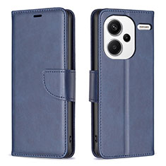 Funda de Cuero Cartera con Soporte Carcasa B04F para Xiaomi Redmi Note 13 Pro+ Plus 5G Azul