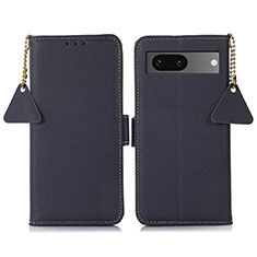 Funda de Cuero Cartera con Soporte Carcasa B04H para Google Pixel 7 5G Azul