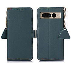 Funda de Cuero Cartera con Soporte Carcasa B04H para Google Pixel 7 Pro 5G Verde