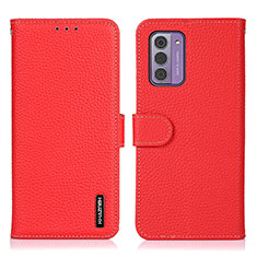 Funda de Cuero Cartera con Soporte Carcasa B04H para Nokia G42 5G Rojo