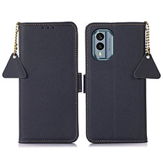 Funda de Cuero Cartera con Soporte Carcasa B04H para Nokia X30 5G Azul