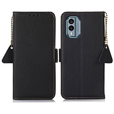 Funda de Cuero Cartera con Soporte Carcasa B04H para Nokia X30 5G Negro