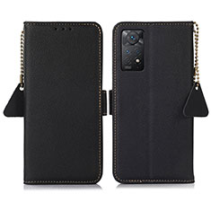 Funda de Cuero Cartera con Soporte Carcasa B04H para Xiaomi Redmi Note 11 Pro 5G Negro