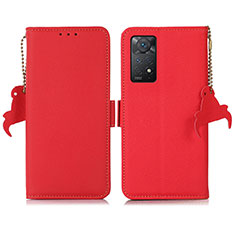 Funda de Cuero Cartera con Soporte Carcasa B04H para Xiaomi Redmi Note 12 Pro 4G Rojo