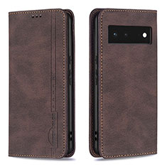 Funda de Cuero Cartera con Soporte Carcasa B05F para Google Pixel 6 5G Marron