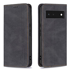 Funda de Cuero Cartera con Soporte Carcasa B05F para Google Pixel 6 5G Negro