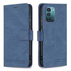 Funda de Cuero Cartera con Soporte Carcasa B05F para Nokia G11 Azul