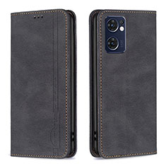 Funda de Cuero Cartera con Soporte Carcasa B05F para Oppo Reno7 5G Negro