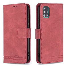 Funda de Cuero Cartera con Soporte Carcasa B05F para Samsung Galaxy A51 5G Rojo