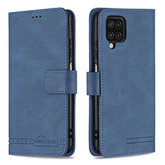 Funda de Cuero Cartera con Soporte Carcasa B05F para Samsung Galaxy F12 Azul