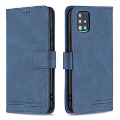 Funda de Cuero Cartera con Soporte Carcasa B05F para Samsung Galaxy M40S Azul