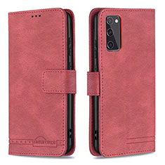 Funda de Cuero Cartera con Soporte Carcasa B05F para Samsung Galaxy S20 FE (2022) 5G Rojo