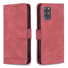 Funda de Cuero Cartera con Soporte Carcasa B05F para Samsung Galaxy S20 Plus Rojo