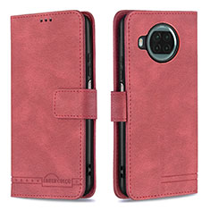 Funda de Cuero Cartera con Soporte Carcasa B05F para Xiaomi Mi 10i 5G Rojo