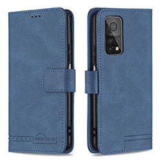 Funda de Cuero Cartera con Soporte Carcasa B05F para Xiaomi Mi 10T Pro 5G Azul