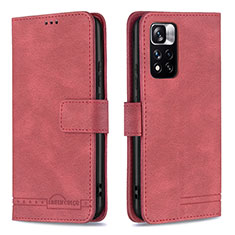 Funda de Cuero Cartera con Soporte Carcasa B05F para Xiaomi Mi 11i 5G (2022) Rojo