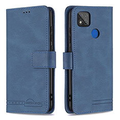 Funda de Cuero Cartera con Soporte Carcasa B05F para Xiaomi POCO C3 Azul