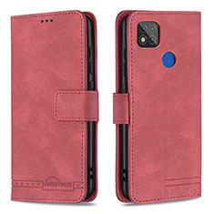 Funda de Cuero Cartera con Soporte Carcasa B05F para Xiaomi POCO C31 Rojo