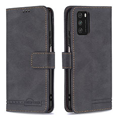 Funda de Cuero Cartera con Soporte Carcasa B05F para Xiaomi Poco M3 Negro