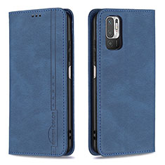 Funda de Cuero Cartera con Soporte Carcasa B05F para Xiaomi POCO M3 Pro 5G Azul