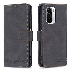 Funda de Cuero Cartera con Soporte Carcasa B05F para Xiaomi Redmi K40 Pro 5G Negro