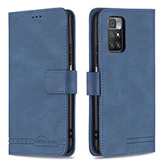 Funda de Cuero Cartera con Soporte Carcasa B05F para Xiaomi Redmi Note 11 4G (2021) Azul