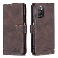 Funda de Cuero Cartera con Soporte Carcasa B05F para Xiaomi Redmi Note 11 4G (2021) Marron