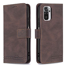 Funda de Cuero Cartera con Soporte Carcasa B05F para Xiaomi Redmi Note 11 SE India 4G Marron