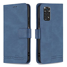 Funda de Cuero Cartera con Soporte Carcasa B05F para Xiaomi Redmi Note 11S 4G Azul