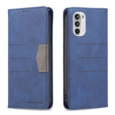 Funda de Cuero Cartera con Soporte Carcasa B06F para Motorola Moto Edge (2022) 5G Azul