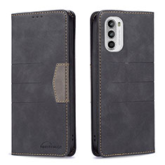 Funda de Cuero Cartera con Soporte Carcasa B06F para Motorola Moto Edge (2022) 5G Negro