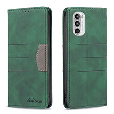 Funda de Cuero Cartera con Soporte Carcasa B06F para Motorola Moto Edge (2022) 5G Verde