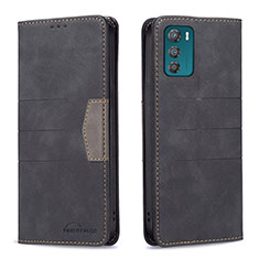 Funda de Cuero Cartera con Soporte Carcasa B06F para Motorola Moto G42 Negro