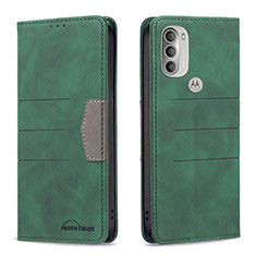 Funda de Cuero Cartera con Soporte Carcasa B06F para Motorola Moto G51 5G Verde