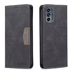 Funda de Cuero Cartera con Soporte Carcasa B06F para Motorola Moto G62 5G Negro