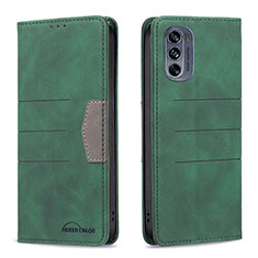 Funda de Cuero Cartera con Soporte Carcasa B06F para Motorola Moto G62 5G Verde