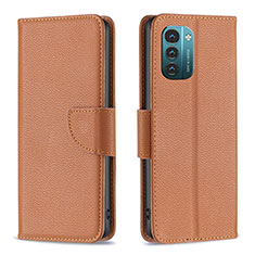 Funda de Cuero Cartera con Soporte Carcasa B06F para Nokia G11 Marron