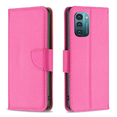 Funda de Cuero Cartera con Soporte Carcasa B06F para Nokia G11 Rosa Roja