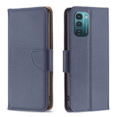 Funda de Cuero Cartera con Soporte Carcasa B06F para Nokia G21 Azul