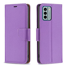 Funda de Cuero Cartera con Soporte Carcasa B06F para Nokia G22 Morado