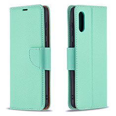 Funda de Cuero Cartera con Soporte Carcasa B06F para Samsung Galaxy A02 Verde